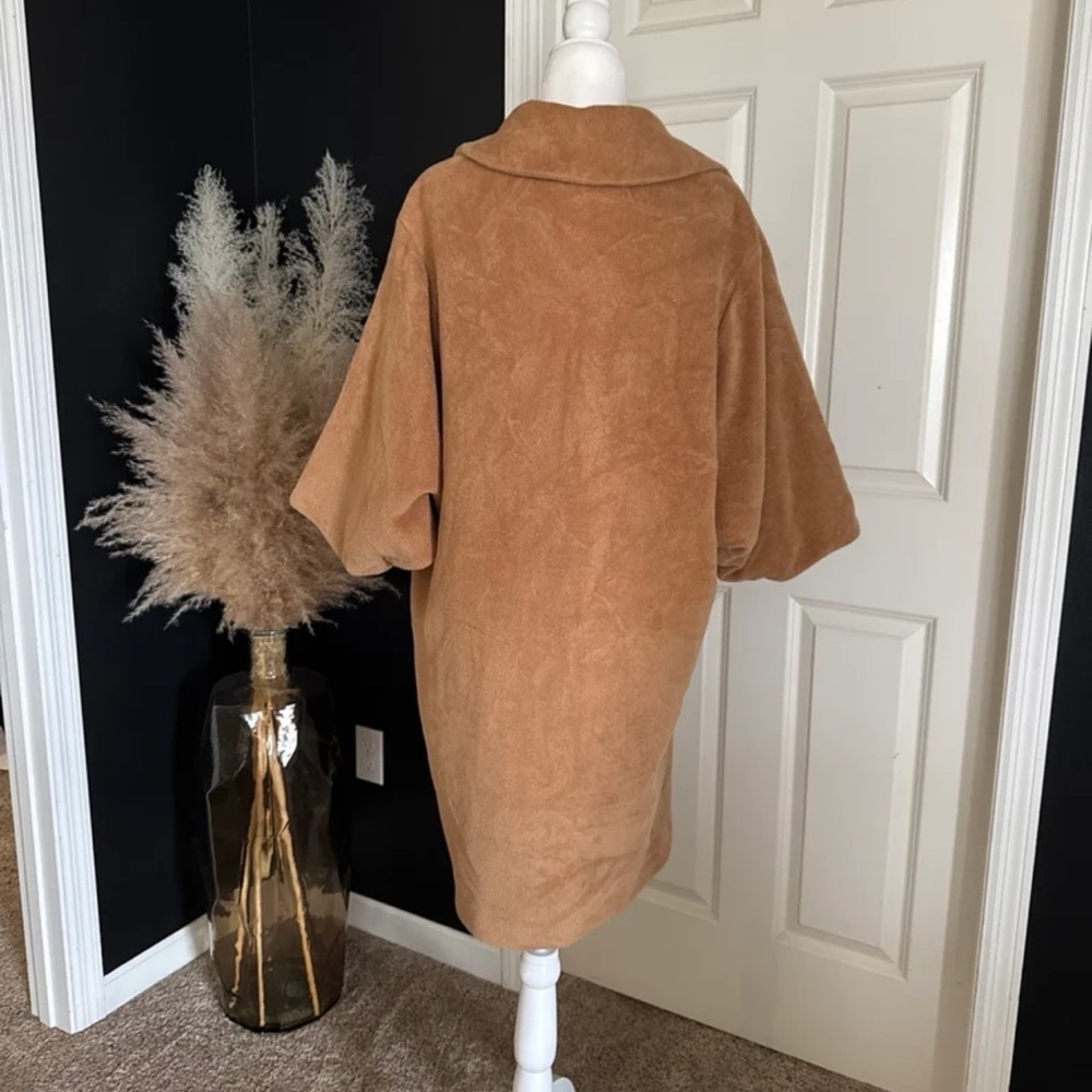 Victor Alfaro Rabbit Hair Wool Luxury Blend Coat Womens Tan Brown
size Large - Picture 4 of 12